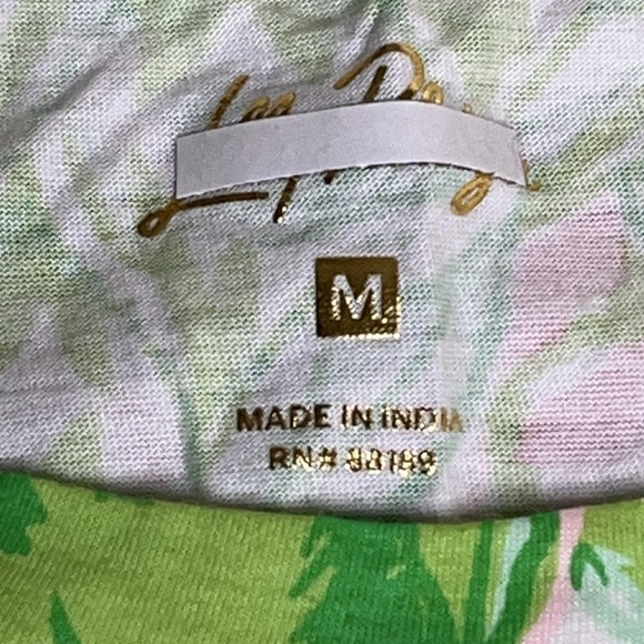Lilly Pulitzer Cody Dress Womens M Green Floral Swing T-Shirt Short Sleeve NWOT - Picture 5 of 6